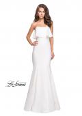 Picture of: Strapless Mermaid Prom Dress with Ruffles in Ivory, Style: 25419, Detail Picture 2