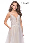 Picture of: A-line Ball Gown with Organza Skirt and Beaded Bodice in Ivory, Style: 25701, Detail Picture 2