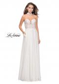 Picture of: Long Strapless Prom Dress with Pockets and Choker in Ivory, Style: 25450, Detail Picture 2