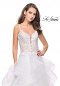 Picture of: Ball Gown with Tulle Skirt and Beaded Lace Bodice in Ivory, Style: 26148, Detail Picture 5