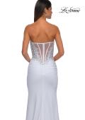 Picture of: Strapless Prom Dress with Unique Rhinestone Design Top in Ivory, Style: 32961, Detail Picture 5