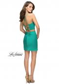 Picture of: Short Two Piece Homecoming Set with Halter Neckline in Jade, Style: 26630, Detail Picture 4