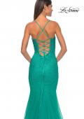 Picture of: Mermaid Prom Dress with Rhinestones and Lace Up Back in Jade, Style: 32273, Detail Picture 9