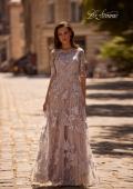 Picture of: Cap Sleeve Long Evening Gown with Lace Detailing, Style: 27854, Main Picture