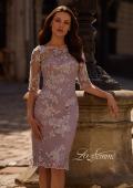 Picture of: Tea Length Lace Gown with Three Quarter Sleeves, Style: 27895, Main Picture