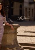 Picture of: Tea Length Lace Gown with Three Quarter Sleeves, Style: 27895, Detail Picture 1, Landscape