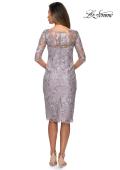 Picture of: Tea Length Lace Gown with Three Quarter Sleeves, Style: 27895, Detail Picture 4