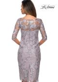 Picture of: Tea Length Lace Gown with Three Quarter Sleeves, Style: 27895, Detail Picture 6