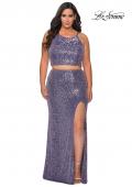 Picture of: Two Piece Long Sequin Plus Size Prom Dress in Lavender, Style: 29026, Detail Picture 3