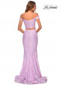 Picture of: Two Piece Off the Shoulder Sequin Lace Prom Dress in Lavender, Style: 28565, Detail Picture 8