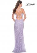 Picture of: Beautiful Prom Dress with Rhinestone and Flower Detail in Lavender, Style: 31993, Detail Picture 8