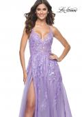 Picture of: Fabulous A-Line Gown Embellished with Sequin Beaded Applique in Lavender, Style: 32032, Detail Picture 9
