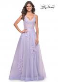 Picture of: A-Line Tulle Prom Dress with Scattered Lace Applique in Lavender, Style: 31939, Detail Picture 12