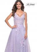 Picture of: A-Line Tulle Prom Dress with Scattered Lace Applique in Lavender, Style: 31939, Detail Picture 14