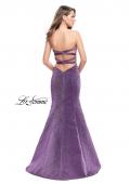 Picture of: Form Fitting Mermaid Prom Dress with Open Back in Lavender, Style: 25811, Back Picture