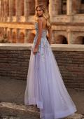Picture of: Two Tone Lace Embellished Tulle Prom Dress in Lavender, Style: 32288, Back Picture