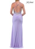 Picture of: Embroidered Corset Gown with Sheer Bodice and High Slit in Lavender, Style: 33783, Detail Picture 18