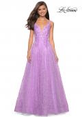 Picture of: A-Line Tulle Ball Gown with Strappy Open Back in Lavender, Style: 27719, Detail Picture 1