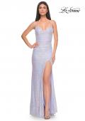 Picture of: Stretch Sequin Fitted Prom Dress with Open Back in Lavender, Style: 32331, Detail Picture 1