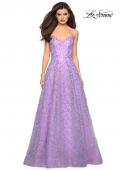 Picture of: Sweetheart Sequin Dress with Criss Cross Straps in Lavender, Style: 27541, Detail Picture 3