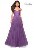 Picture of: Simple Tulle Prom Dress with Sweetheart Neckline in Lavender, Style: 27535, Detail Picture 4