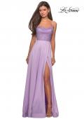 Picture of: Floor Length Prom Dress with Beaded Bust Detail in Lavender, Style: 27293, Detail Picture 5
