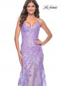 Picture of: Mermaid Sequin and Beaded Embellished Prom Dress in Pastels in Lavender, Style: 32333, Detail Picture 5