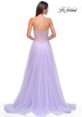 Picture of: Tulle A-line Prom Dress with Beautiful Rhinestone Side Detail in Lavender , Style 32767, Detail Picture 6