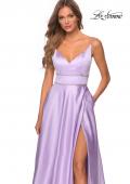 Picture of: A-line Gown with Double Rhinestone Belt Detail in Lavender, Style: 28385, Detail Picture 7