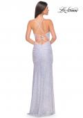 Picture of: Stretch Sequin Fitted Prom Dress with Open Back in Lavender, Style: 32331, Detail Picture 7