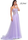 Picture of: Tulle A-line Prom Dress with Beautiful Rhinestone Side Detail in Lavender , Style 32767, Detail Picture 7
