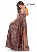 Picture of: Leopard Print A-line Prom Gown with Tie Up Back in Leopard, Style: 28923, Main Picture