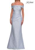 Picture of: Off-the-Shoulder Textured Evening Gown in Light Blue, Style: 33719, Main Picture