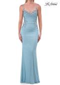 Picture of: Rhinestone Embellished Gown with Open Back in Light Blue, Style: 33856, Detail Picture 14
