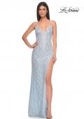 Picture of: Beautiful Prom Dress with Rhinestone and Flower Detail in Light Blue, Style: 31993, Detail Picture 15