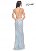 Picture of: Beautiful Prom Dress with Rhinestone and Flower Detail in Light Blue, Style: 31993, Detail Picture 16