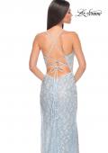 Picture of: Beautiful Prom Dress with Rhinestone and Flower Detail in Light Blue, Style: 31993, Detail Picture 17