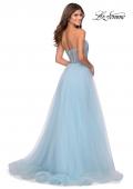 Picture of: Tulle A-line Ball Gown with Net Beaded Bodice in Light Blue, Style: 28559, Back Picture