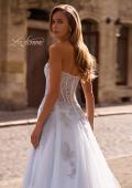Picture of: Tulle A-line Prom Dress with Gorgeous Rhinestone Lace Applique in Light Blue, Style: 33028, Detail Picture 2