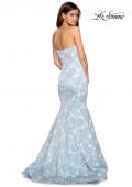 Picture of: Mermaid Style Rose Printed Strapless Prom Dress in Light Blue, Style: 27286, Detail Picture 3