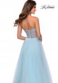 Picture of: Tulle A-line Ball Gown with Net Beaded Bodice in Light Blue, Style: 28559, Detail Picture 5