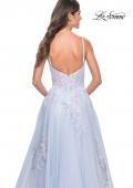 Picture of: A-Line Tulle Prom Dress with Scattered Lace Applique in Light Blue, Style: 31939, Detail Picture 6