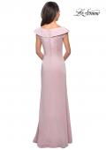 Picture of: Satin Floor Length Gown with Ruched Detailing in Light Blush, Style: 26523, Detail Picture 6