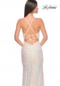 Picture of: Stretch Sequin Fitted Prom Dress with Open Back in Light Blush, Style: 32331, Detail Picture 9