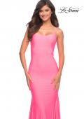 Picture of: Jewel Embellished Long Jersey Gown with Train in Pink, Style: 30563, Detail Picture 1