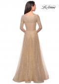 Picture of: Fully Sequined Floor Length Gown with Pockets in Light Gold, Style: 27016, Detail Picture 4