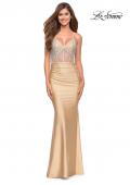 Picture of: Jersey Dress with Sparkling Rhinestone Illusion Bodice, Style: 30477, Detail Picture 11