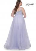 Picture of: A-Line Plus Size Prom Dress with Rhinestone Bodice in Light Periwinkle, Style: 31251, Detail Picture 17