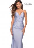 Picture of: Embellished Long Prom Dress with Criss Cross Front in Light Periwinkle, Main Picture