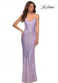 Picture of: Sequin Long Prom Dress in Vibrant Bright Colors in Purple, Style: 30622, Main Picture